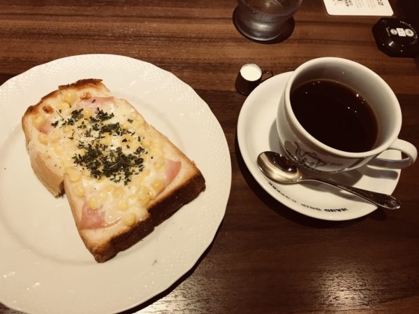 星乃珈琲店の北海道コーンのクロックムッシュ（2020年夏〜モーニング）
